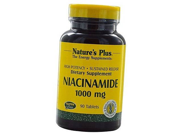 Ниацинамид Niacinamide 1000 Nature's Plus 90таб (36375007)