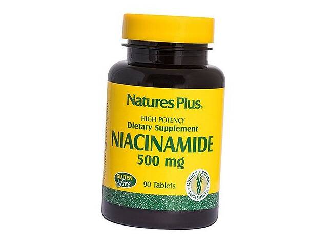 Ниацинамид Niacinamide 500 Nature's Plus 90таб (36375133)