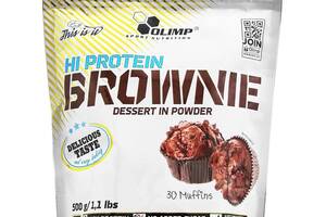 Низкокалорийный продукт Olimp Nutrition Hi Protein Protein Brownie 500 g /10 servings/ Chocolate