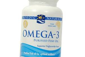 Очищений риб'ячий жир Омега 3 Omega-3 Nordic Naturals 60гелкапс Лимон (67352015)