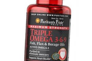 Омега 3 6 9 Maximum Strength Triple Omega 3-6-9 Puritan's Pride 60гелкапс (67367019)