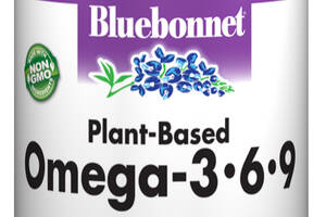 Омега 3-6-9 на Растительной Основе 1000мг, Bluebonnet Nutrition, 90 желатиновых капсул