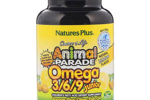 Омега 3-6-9 Nature's Plus Animal Parade, Omega 3/6/9 Junior 90 Softgels Natural Lemon Flavor