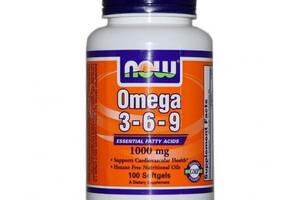 Омега 3-6-9 NOW Foods Omega 3-6-9 1000 mg 100 Softgels