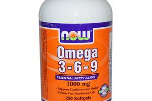 Омега 3-6-9 NOW Foods Omega 3-6-9 1000 mg 250 Softgels