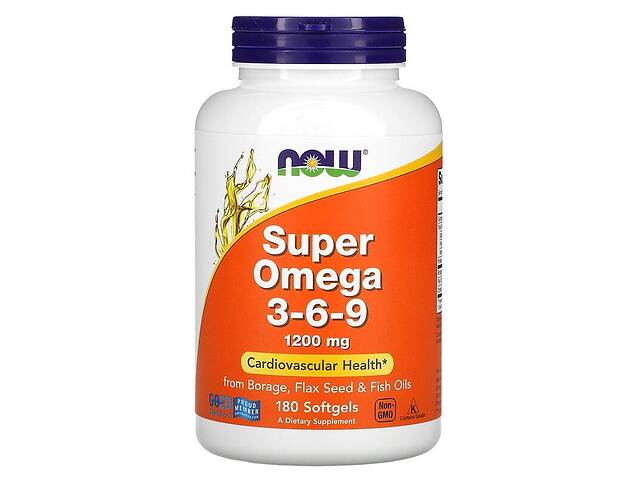 Омега 3-6-9 NOW Foods Super Omega 3-6-9 1200 mg 180 Softgels