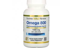 Омега 3 California Gold Nutrition Omega 800 90 Fish Softgels