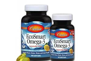 Омега 3 Carlson Labs EcoSmart Omega-3 90+30 Soft Gels Lemon