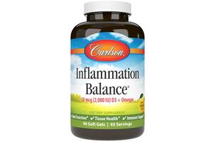 Омега 3 Carlson Labs Inflammation Balance 90 Soft Gels Lemon