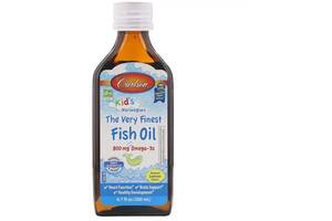 Омега 3 Carlson Labs Kid's The Very Finest Fish Oil 6.7 fl oz 200 ml Natural Lemon Flavor