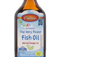 Омега 3 Carlson Labs Kid's The Very Finest Fish Oil 6.7 fl oz 200 ml Natural Lemon Flavor