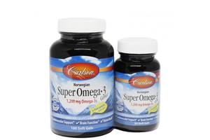 Омега 3 Carlson Labs Super Omega-3 Gems 100+30 Soft Gels (fish gelatin)