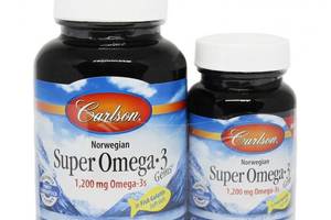 Омега 3 Carlson Labs Super Omega-3 Gems 100+30 Soft Gels (fish gelatin)