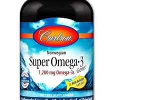 Омега 3 Carlson Labs Super Omega-3 Gems 1200 mg 180 Fish Softgels