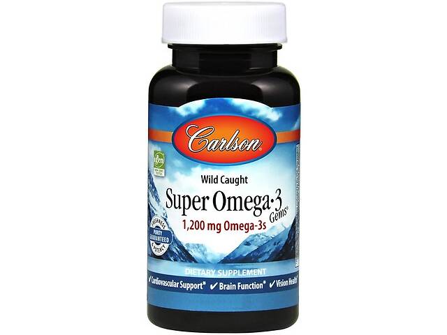 Омега 3 Carlson Labs Super Omega-3 Gems 1200 mg 180 Soft Gels