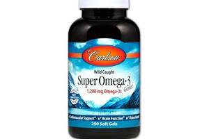 Омега 3 Carlson Labs Super Omega-3 Gems 1200 mg 250 Soft Gels