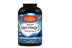 Омега 3 Carlson Labs Super Omega-3 Gems 1200 mg 300 Soft Gels