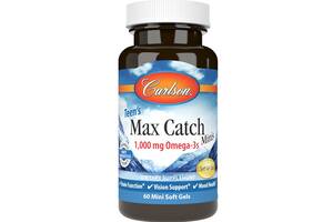 Омега 3 Carlson Labs Teen's Max Catch Minis 60 Soft Gels