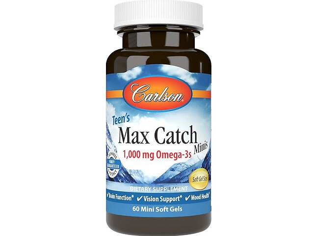 Омега 3 Carlson Labs Teen's Max Catch Minis 60 Soft Gels