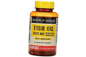 Омега 3 для сердца Fish Oil 1000 Mason Natural 60гелкапс (67529002)