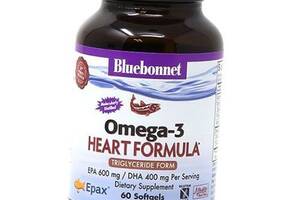 Омега 3 для сердца Omega-3 Heart Formula Bluebonnet Nutrition 60гелкапс (67393008)