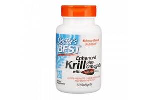 Омега 3 Doctor's Best Enhanced Krill Plus Omega3s with Superba Krill 60 Softgels