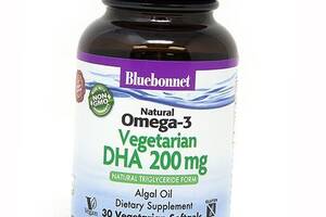 Омега 3 Докозагексаеновая Кислота Omega-3 Vegetarian DHA 200 Bluebonnet Nutrition 30вег.гелкапс (67393006)