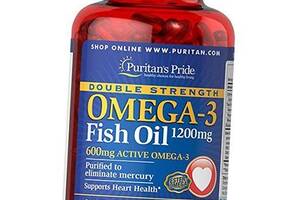 Омега 3 Double Strength Omega-3 Fish Oil 1200 Puritan's Pride 90гелкапс (67367003)