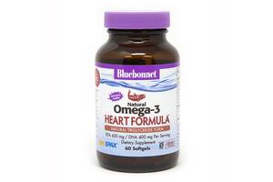 Омега-3 Формула для сердца Bluebonnet Nutrition Omega-3 Heart Formula 60 желатиновых капсул