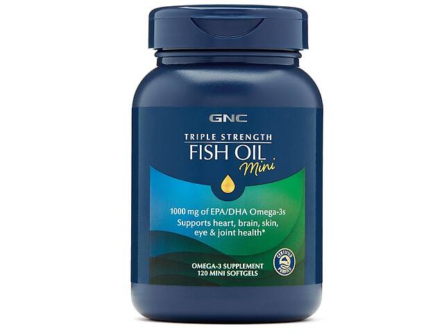 Омега 3 GNC Triple Strength Fish Oil Mini 120 Caps