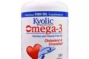 Омега 3 Kyolic Aged Garlic Extract Cholesterol & Circulation Health 180 Softgels