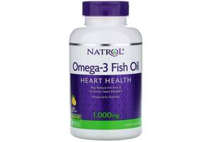 Омега 3 Natrol Omega-3 Fish Oil 1000 mg 150 Softgels Natural Lemon Flavor NTL-04040