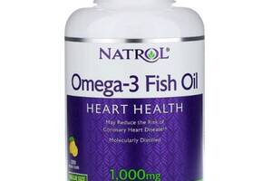 Омега 3 Natrol Omega-3 Fish Oil 1000 mg 150 Softgels Natural Lemon Flavor NTL-04040