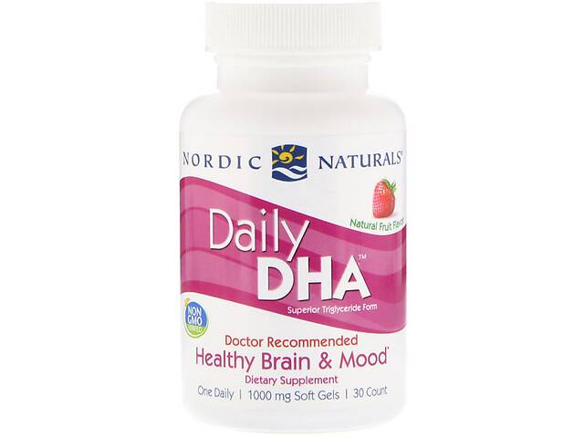 Омега 3 Nordic Naturals Daily DHA 1000 mg 30 Soft Gels Natural Fruit Flavor NOR-01816