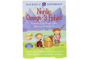 Омега 3 Nordic Naturals Nordic Omega-3 Fishies 300 mg 36 Fishies Gummies Tutti Frutti Taste