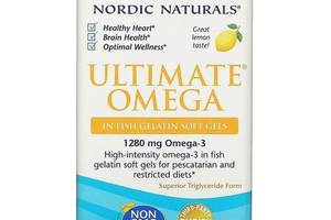 Омега 3 Nordic Naturals Ultimate Omega 1000 mg 60 Softgels Lemon Flavor NOR01797