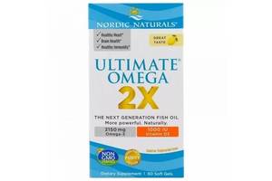Омега 3 Nordic Naturals Ultimate Omega 2X 2150 mg 60 Soft Gels Great Lemon taste