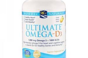 Омега 3 Nordic Naturals Ultimate Omega-D3 1000 mg 120 Soft Gels Great Lemon taste