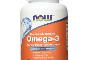 Омега 3 NOW Foods Omega-3 Molecularly Distilled Softgels 90 Softgels