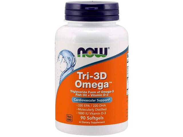 Омега 3 NOW Foods Tri-3D Omega 90 Softgels