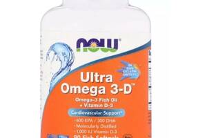 Омега 3 NOW Foods Ultra Omega 3-D 90 Fish Softgels