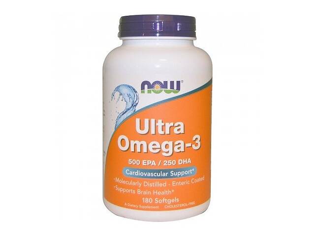 Омега 3 NOW Foods Ultra Omega 3 Fish Oil 180 Softgels