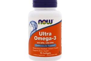 Омега 3 NOW Foods Ultra Omega 3 Fish Oil 90 Softgels