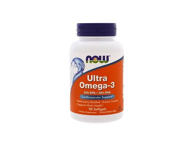 Омега 3 NOW Foods Ultra Omega 3 Fish Oil 90 Softgels