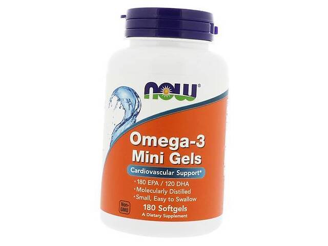 Омега 3 Omega-3 Mini Gels Now Foods 180гелкапс (67128009)