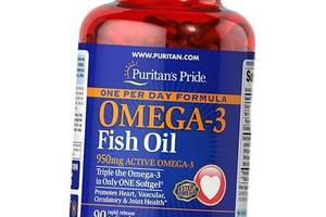 Омега 3 One Per Day Omega-3 Fish Oil 950 Puritan's Pride 90гелкапс (67367018)