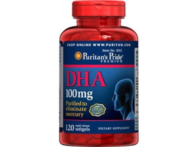 Омега 3 Puritan's Pride DHA 100 mg 120 Softgels