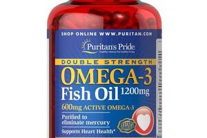 Омега 3 Puritan's Pride Double Strength Omega-3 Fish Oil 1200 mg 90 Softgels