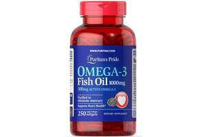 Омега 3 Puritan's Pride Omega-3 Fish Oil 1000 mg 250 Softgels