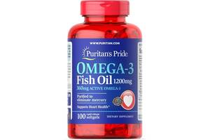 Омега 3 Puritan's Pride Omega-3 Fish Oil 1200 mg 100 Softgels